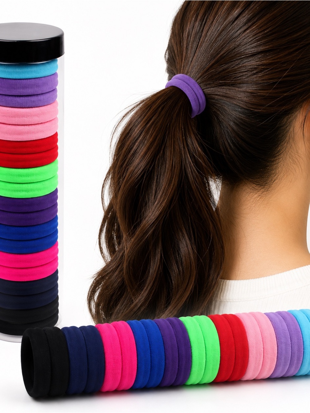 Exotic colourful Elastic Hair Tie Set - 20pieces